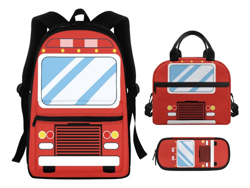Noteligou Mochila De Camión De Bomberos De Dibujos Animados