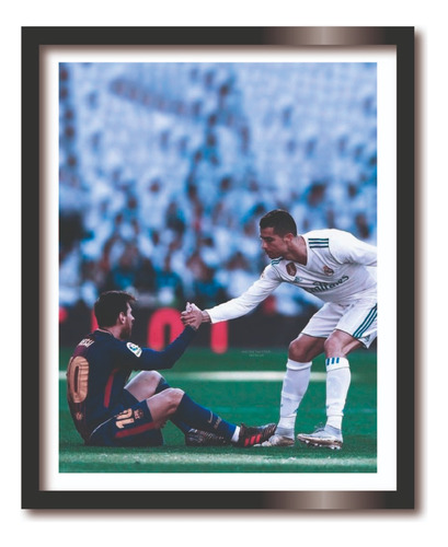 Decorativo Lionel Messi Y Cristiano Ronaldo Foto Juntos