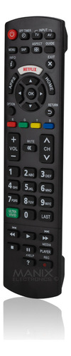Control Remoto Compatible Con Pantalla Smarttv Panasonic Netflix Rc1008 Y N2qayb 000779 Incluye 4 Pilas Divitech® Aaa