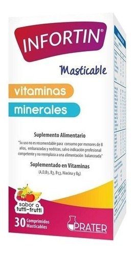 Infortin Masticable Sumplemento Alimenticio Tutti Frutti X30