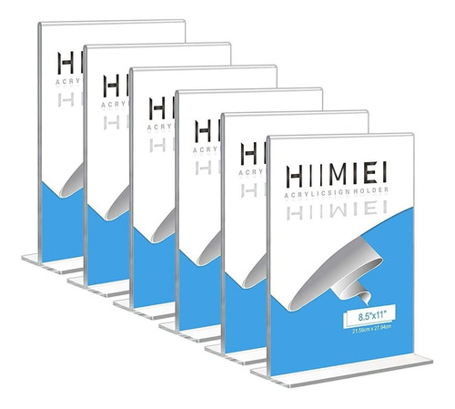 Hiimiei 8.5x11 Acrílico Sign Holder Table Menu Display Stand