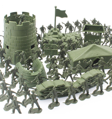 Set De Minijuguetes Soldier Playset Para Niños, Accesorios P