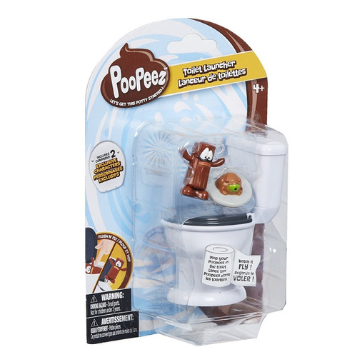 Imagen 3 de 10 de Poopeez Inodoro Lanzador Con 2 Figuras Wabro Mundo Manias