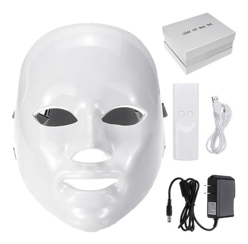 Imagen 3 de 5 de Mascara Led Tratamiento Facial 7 Colores Fototerapia