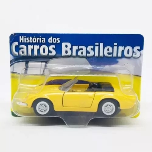 Miniatura Puma Gts História Carros Brasileiros Metal 11 Cm Cor Amarelo