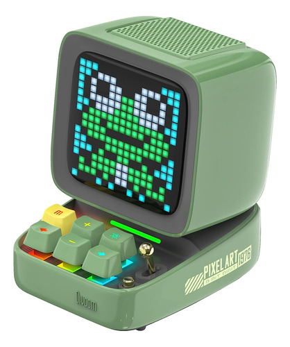 Divoom Ditoo - Reloj Programable De Píxeles Con Altavoz Led Color Verde 110v