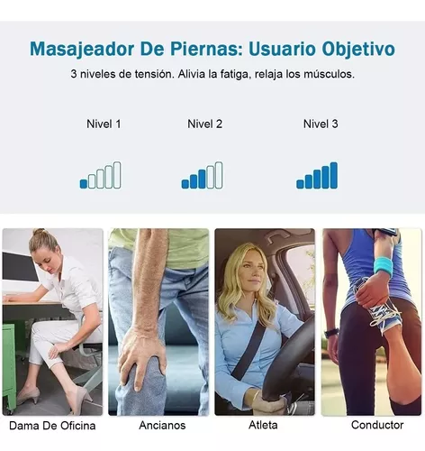 Presoterapia Masajeador Piernas Botas Compresion Aire