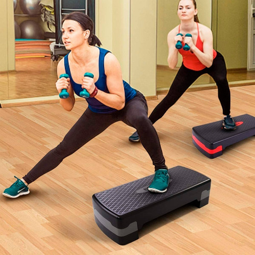 Imagen 3 de 7 de Banco Step Para Fitness Gimnasia Regulable Hts