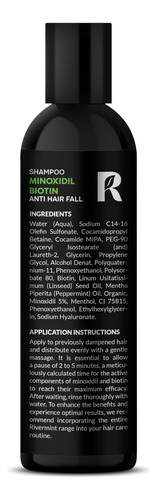 Shampoo Rivermint Com Ácido Hialurônico E Biotina Para O Cre