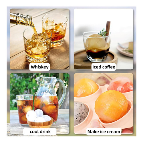 Honyao Whisky Ice Ball Ball Ball Maker De 2 Pulgadas Con El