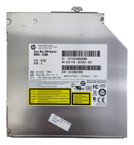 Lector Dvd 12,7mm Para Hp Probook 6470b