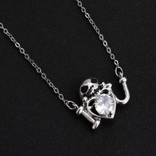 Collar Jack Skellington Ajustable Con Corazon I-u Amor