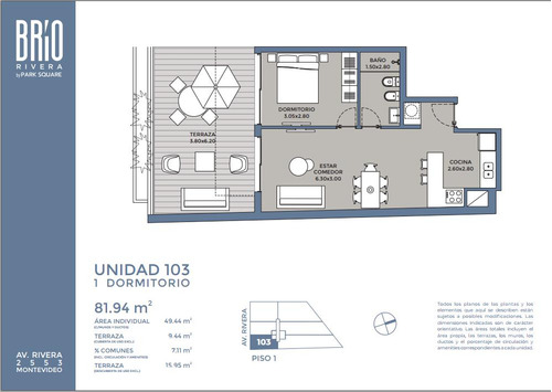 Venta Apartamento De 1 Dormitorio Y Terraza Al Frente. Zona Pocitos!