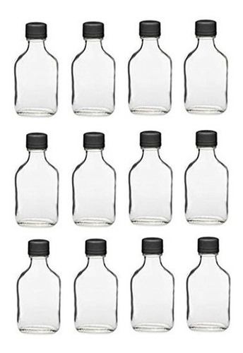 Nakpunar 12 Pcs Botellas De Frasco De Vidrio De 100 Ml Con T