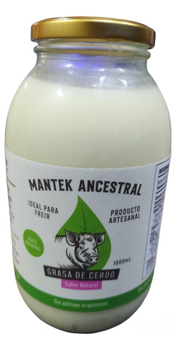 Manteca Grasa De Cerdo 1000 Ml - mL a $1