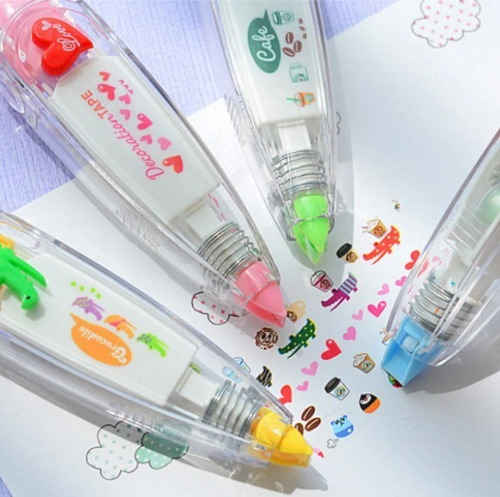 Kit Com 2 Fitas Decorativas Scrapbook Corretiva Kawai