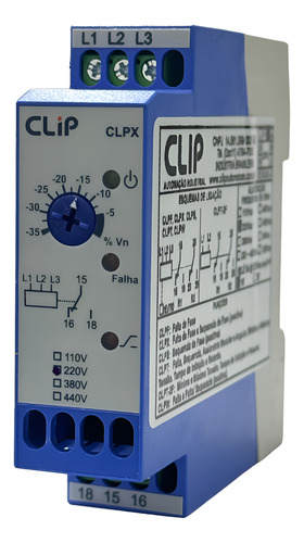 Relé De Proteção Trifásico Clip Clpx 220v