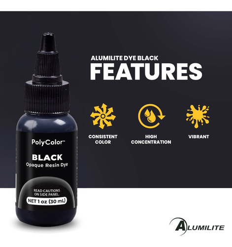 Tinte De Color LĂquido Negro Para Resina 30 Ml