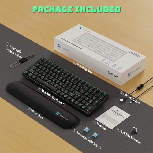 Teclado Mecánico Inalámbrico Para Juegos Taiahiro 100 Teclas