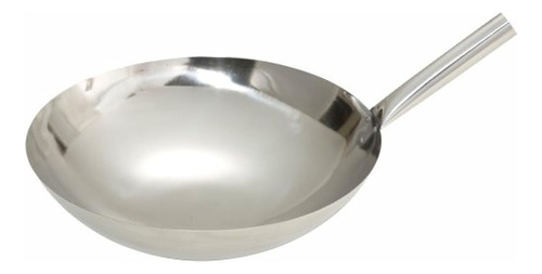 Winco Wok16n Wok De Acero Inoxidable Con Mango Articulado Re