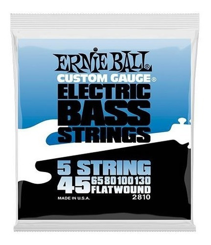 Ernie Ball 2810 Cdas Bajo Electric Flatwound 5cdas 45-130