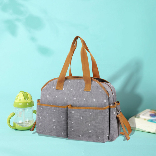 Bolso De Mano Con Estilo Para Pañales, Multifunción, Gris