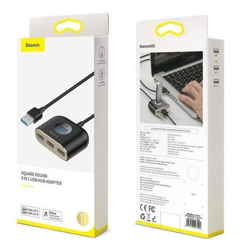Hub Usb 3.0 Baseus Windows Macbook 4 Portas 5gbps Alimentado