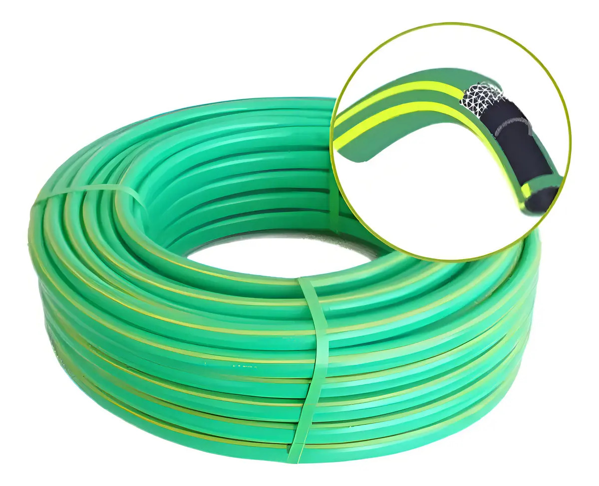 Manguera Jardín Flexible 1/2 Pulgada 10 Mts Reforzada Color Verde/amarillo