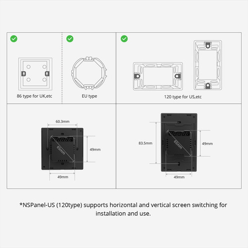 Imagen 8 de 10 de Sonoff Ns Panel Us - Pantalla De Control Hogar Inteligente