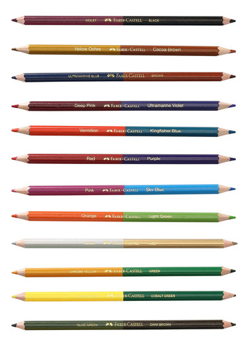 Lápices Bicolor 24 Tonos Paquete De 12 Unidades