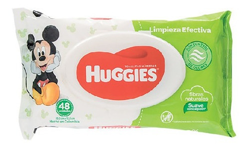 Imagen 2 de 3 de Toallitas Húmedas Huggies Limpieza Efectiva Con Tapa 48 Und