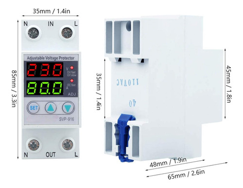 Protector De Voltaje Ajustable 110v Inteligente