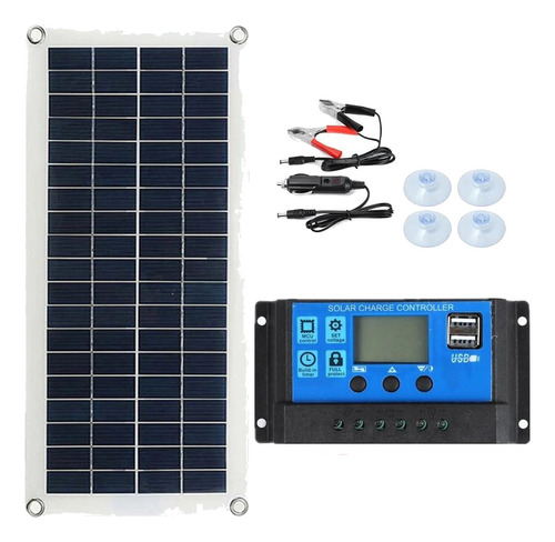 Kit Panel Solar 12v 30w Controlador De Módulo De Panel Solar