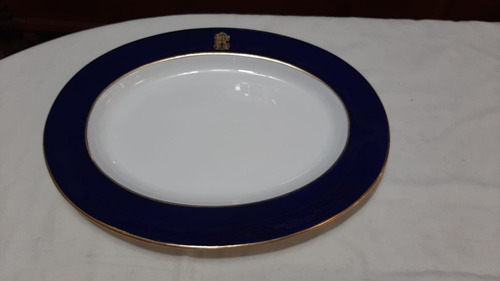 Bandeja Fuente En Porcelana Inglesa Antigua 37 Cm X 30 Cm