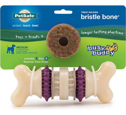 Petsafe Busy Buddy Bristle Bone - Juguete Para Sujetar Golos