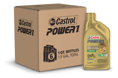 Castrol Power1 4t 10w-50 Aceite De Motocicleta Sintético Com