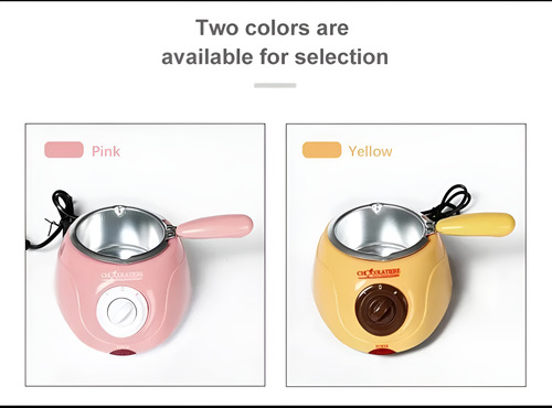 Olla Fondue Chocolatera Eléctrica Rosa