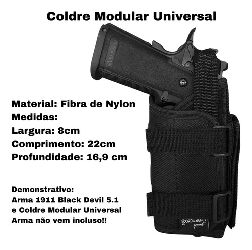 Coldre Modular Universal Externo Policial Militar Destro