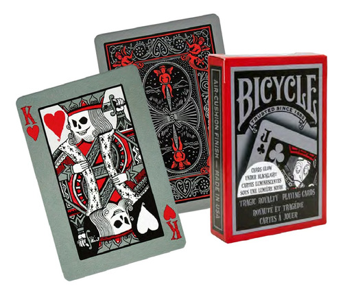 Baraja Bicycle Tragic Royalty Poker Magia Carta Luminiscente