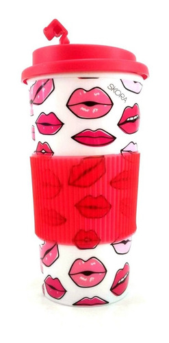 Imagen 4 de 9 de Vaso Termico Plastico Antideslizante Kiss Skora 450 Ml