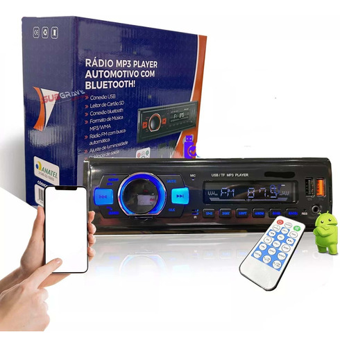 Rádio Mp3 Bluetooth Pendrive Sd Rádio 2 Usb Permak 4x45w