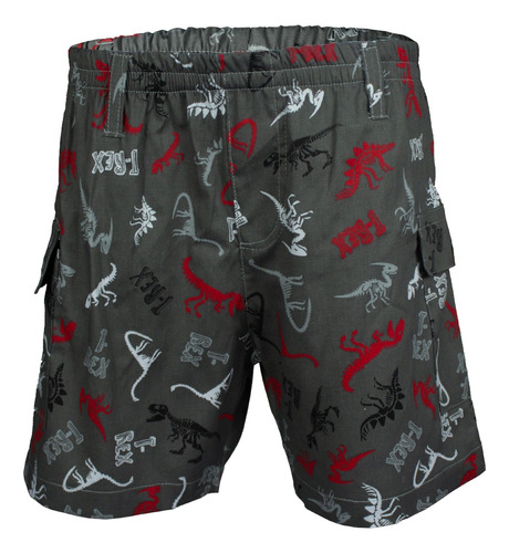 Bermuda Short Para Niños Con Diseño De Dinosaurios Comodo