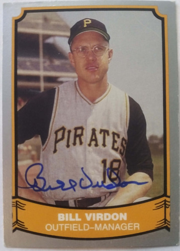 Bill Virdon Signed Baseball Card