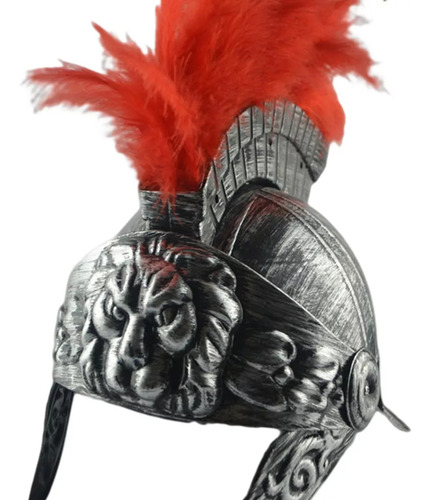 Casco Romano Vintage Con Casco Medieval, Disfraz Plateado