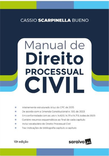 Livro Manual De Direito Processual Civil - 10ª Edição 2024