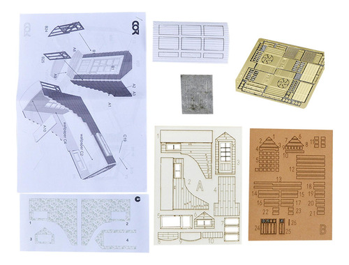 1/35 Kits De Construção De Modelo De Casa Arquitetura Cena