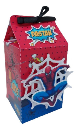 Spiderman.milkbox 3d. Bolsita Golosinas X15u