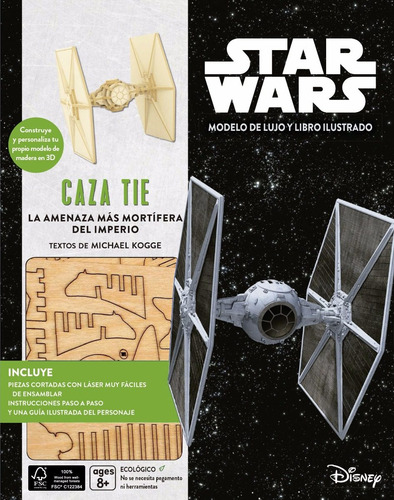 Star Wars Kit Caza Tie Modelo De Lujo Y Libro Ilustrado