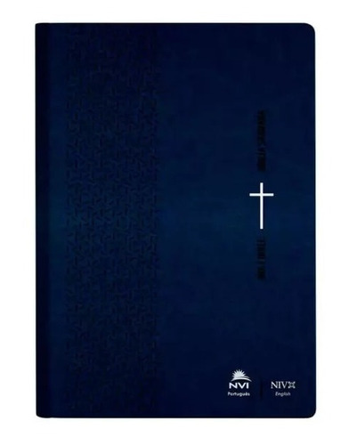 Bíblia Bilíngue Português/inglês Nvi Luxo Azul
