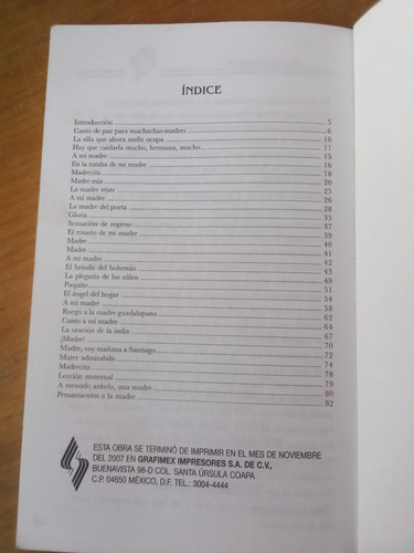 Poesías A La Madre - Selección De Pedro Álvarez (Usado)